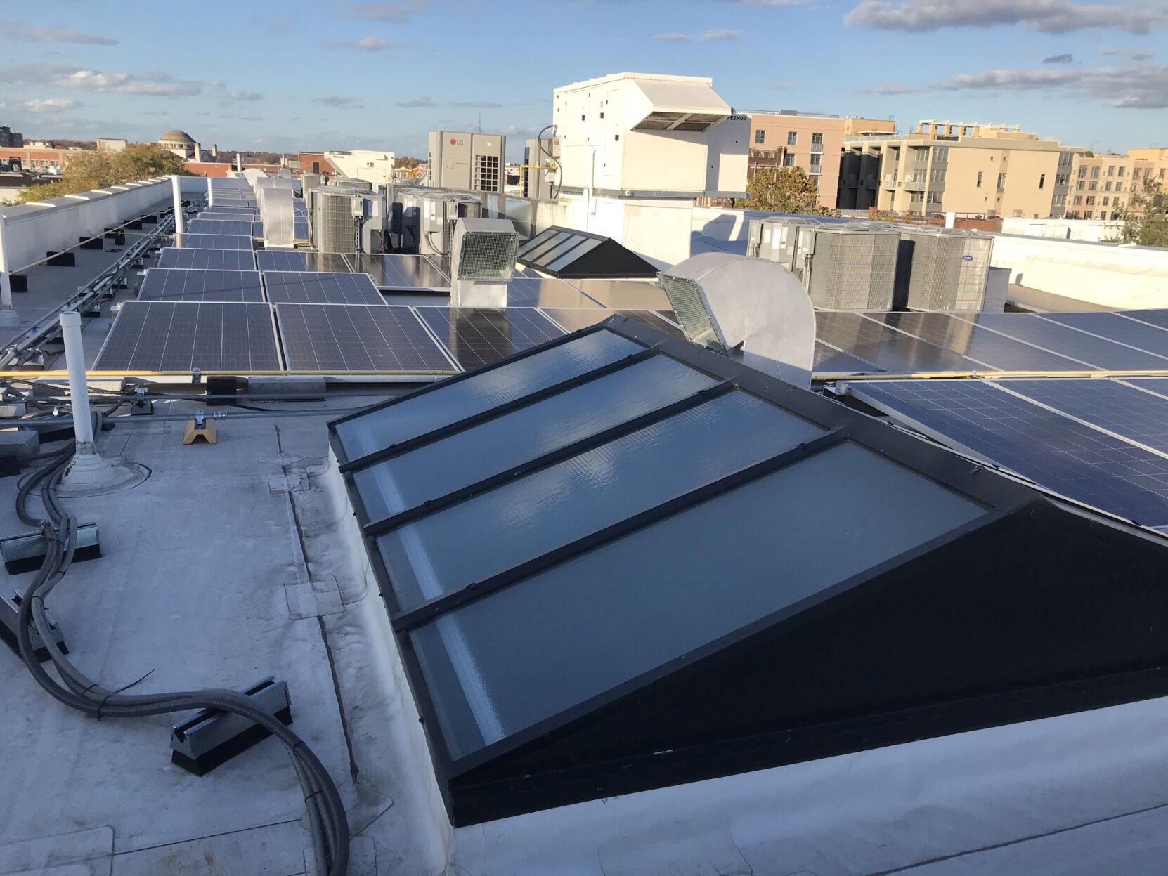 Rooftop solar panels, DC